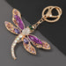 Jewelry WholesaleWholesale Dragonfly Alloy Rhinestone Glass Drill Keychain JDC-KC-JL028 Keychains 氿乐 %variant_option1% %variant_option2% %variant_option3%  Factory Price JoyasDeChina Joyas De China