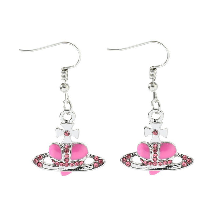 Wholesale Earrings Alloy Flash Diamond Saturn Rhinestone (F) MOQ≥2 JDC-ES-FuSu012