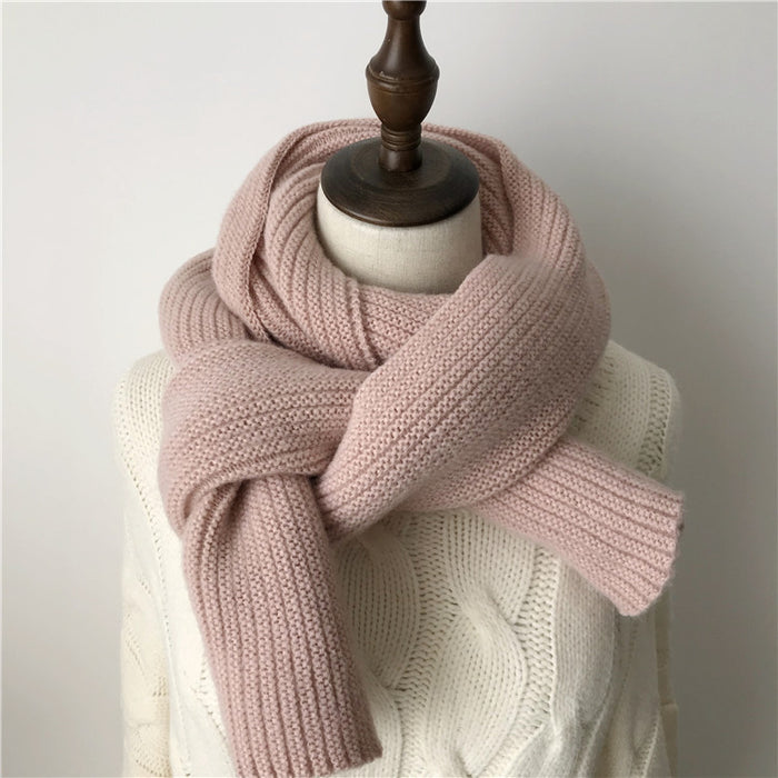 Wholesale Scarf Faux Cashmere Warm Winter Knit Solid JDC-SF-Zhenl005