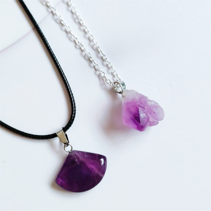 Wholesale Pendant Natural Stone Amethyst MOQ≥2 JDC-PT-YingHai001