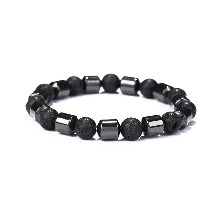 Jewelry WholesaleWholesale Magnetic Hematite Ancient Pearl Volcanic Stone Bracelet JDC-BT-JiuL006 Bracelet 玖兰 %variant_option1% %variant_option2% %variant_option3%  Factory Price JoyasDeChina Joyas De China