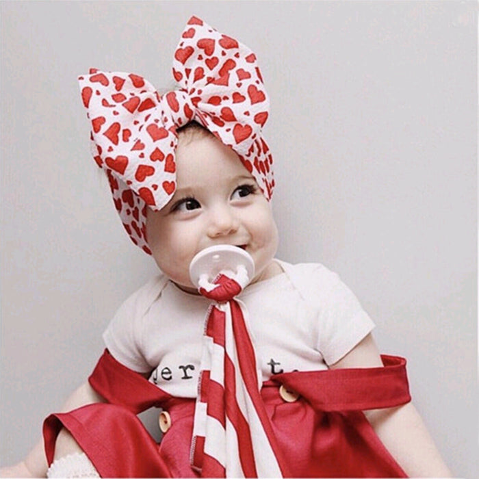 Wholesale Printed Big Bow Kids Hair Accessories Headband MOQ≥2 JDC-HD-KAXi001