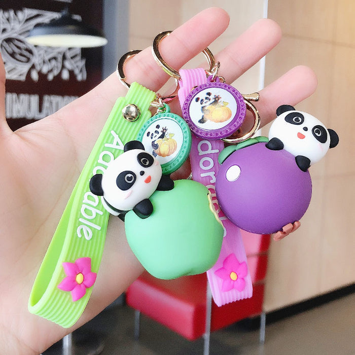 Wholesale Keychains For Backpacks cute fruit bear accessories doll cartoon keychain JDC-KC-FeiRun080