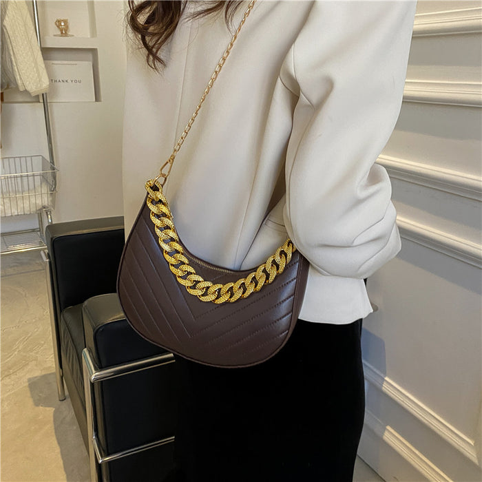 Wholesale vintage chain cross-body one-shoulder underarm dumpling bun JDC-SD-Ruic006