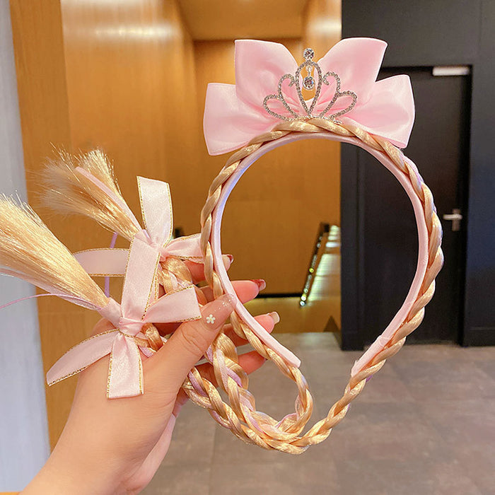 Jewelry WholesaleWholesale girl crown wig braid hair hoop JDC-HD-DingS003 Headband 鼎硕 %variant_option1% %variant_option2% %variant_option3%  Factory Price JoyasDeChina Joyas De China