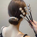 Jewelry WholesaleWholesale Flower Ball Head Pearl Lazy French Hair Clip JDC-HC-aicc002 Hair Clips 爱瞅瞅 %variant_option1% %variant_option2% %variant_option3%  Factory Price JoyasDeChina Joyas De China