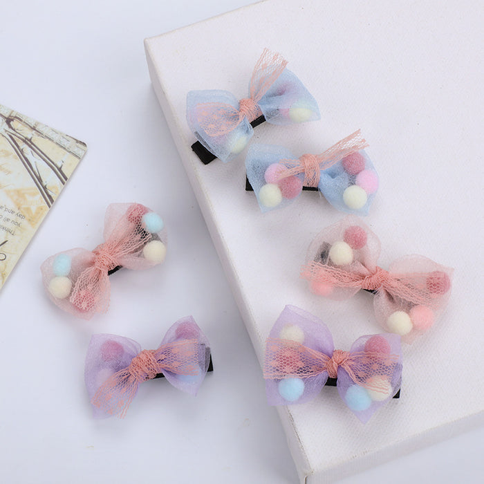 Wholesale Hair Clips mesh bow children JDC-HC-MDL001