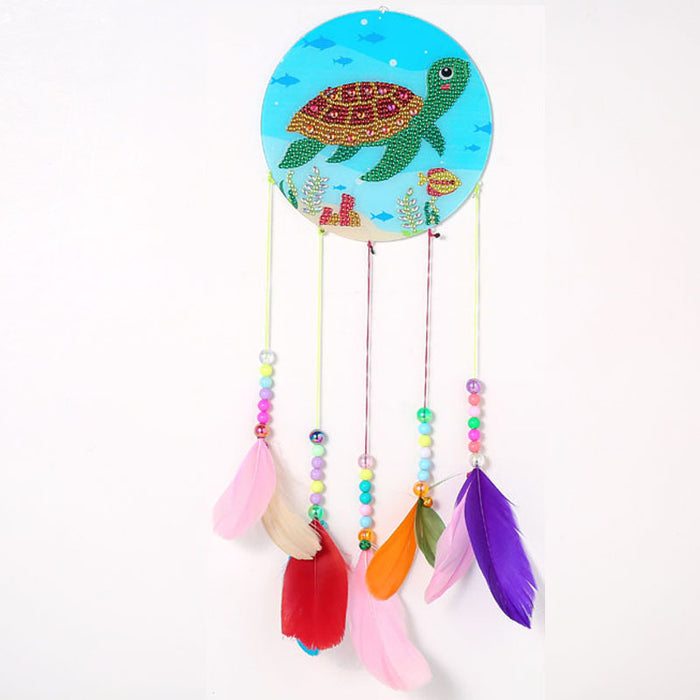 Wholesale Mandala Diamond Painting Wind Chime Christmas Crystal Cartoon Dreamcatcher MOQ≥2 JDC-DC-YouAn001