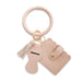 Jewelry WholesaleWholesale PU leather tassel wrist keychain MOQ≥2 JDC-KC-JM012 Keychains 杰米 %variant_option1% %variant_option2% %variant_option3%  Factory Price JoyasDeChina Joyas De China