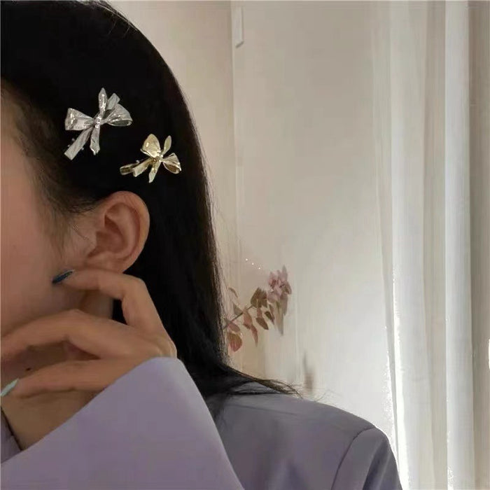 Jewelry WholesaleWholesale Geometric Bow Hairpin Metal Side Clip JDC-HC-DiShuo002 Hair Clips 迪硕 %variant_option1% %variant_option2% %variant_option3%  Factory Price JoyasDeChina Joyas De China