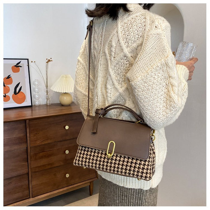 Jewelry WholesaleWholesale fashion single shoulder bag lattice messenger bag JDC-SD-Zunen004 Shoulder Bags 尊恩 %variant_option1% %variant_option2% %variant_option3%  Factory Price JoyasDeChina Joyas De China