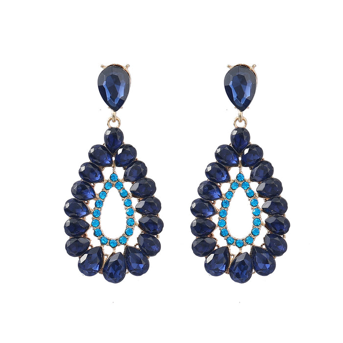 Wholesale Alloy Acrylic Diamond Drop Earrings JDC-ES-JL1008