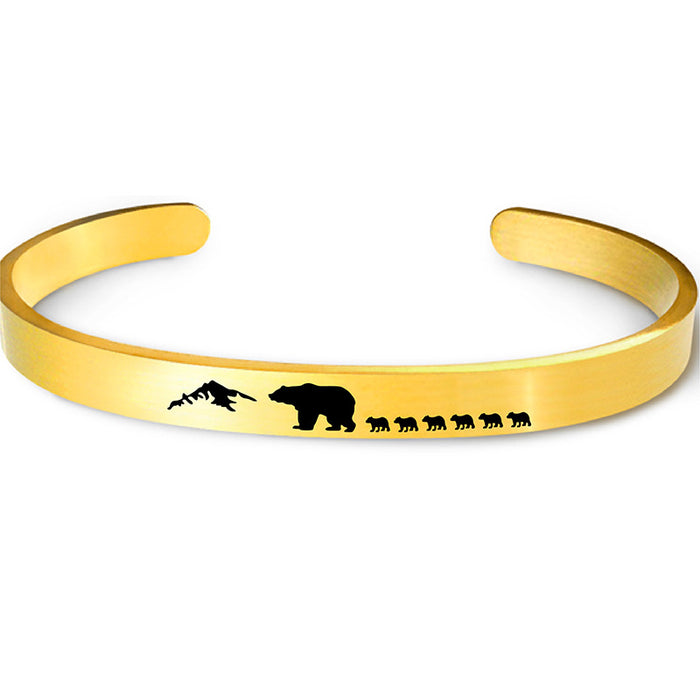 Jewelry WholesaleWholesale gold stainless steel bear father's Day gift Bracelet JDC-BT-ganggu010 Bracelet 钢古 %variant_option1% %variant_option2% %variant_option3%  Factory Price JoyasDeChina Joyas De China