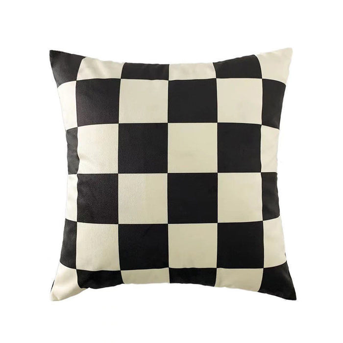 Wholesale Pillowcase Velvet Checkerboard Checkerboard JDC-PW-Feifei002