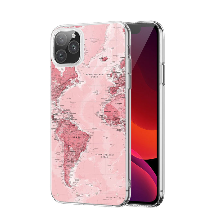 Jewelry WholesaleWholesale Airplane Map Apple 12pro for transparent iPhone 11 phone soft case JDC-PC-KEX003 Phone Cases 科讯 %variant_option1% %variant_option2% %variant_option3%  Factory Price JoyasDeChina Joyas De China