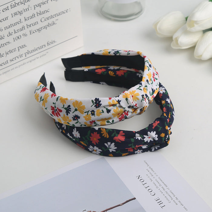 Wholesale High Skull Top Floral Cross Border Wide Headband JDC-HD-Kuhua006