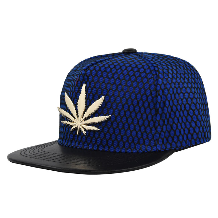 Jewelry WholesaleWholesale maple leaf hip hop hat flat brim baseball personality leather hat JDC-FH-DeX001 Fashionhat 德讯 %variant_option1% %variant_option2% %variant_option3%  Factory Price JoyasDeChina Joyas De China