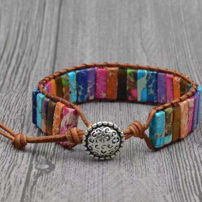 Wholesale Colored Emperor Stone Bracelet Hand Woven JDC-BT-ChenR002