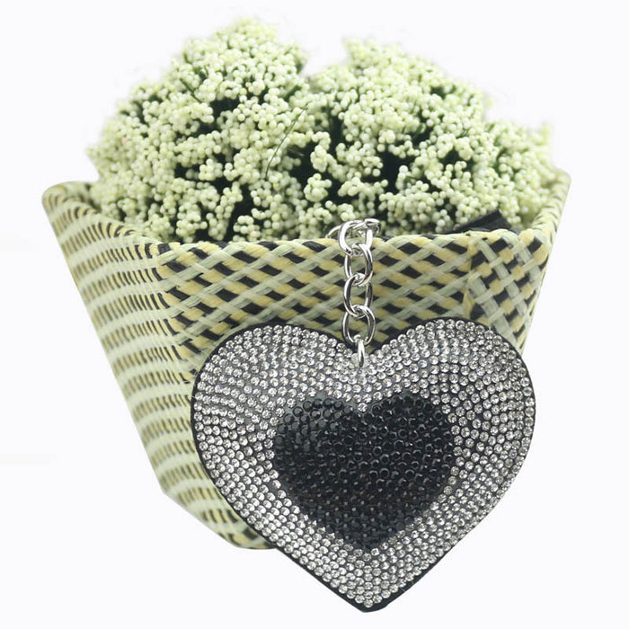 Llavero de aleación de corazón de diamante al por mayor jdc-kc-huisen002