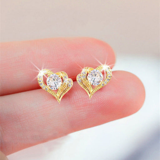 Jewelry WholesaleWholesale 925 Silver Needle Heart Shape Simple Temperament Love Earrings JDC-ES-JYS011 Earrings 静夜思 %variant_option1% %variant_option2% %variant_option3%  Factory Price JoyasDeChina Joyas De China