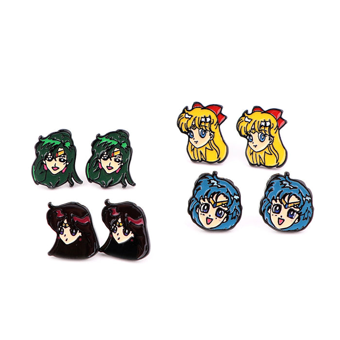 Wholesale Earring Alloy Cute Cartoon Cat Stud Earrings (M) JDC-ES-kubei010