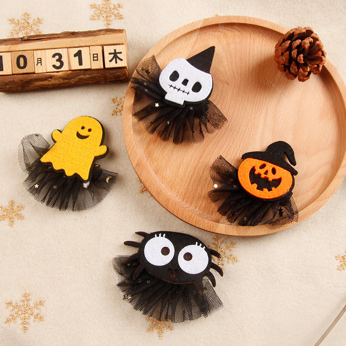 Wholesale Hair Clips Halloween Pumpkin Head Holiday MOQ2 JDC-HC-weif001