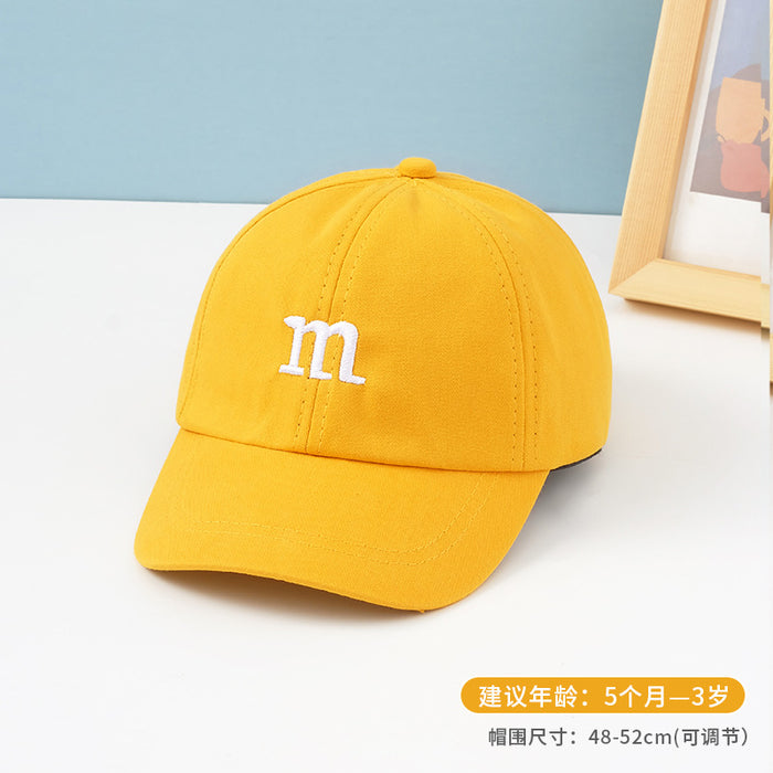 Wholesale children hats M letter embroidery boys and girls baseball caps MOQ≥2 JDC-FH-MiYang005