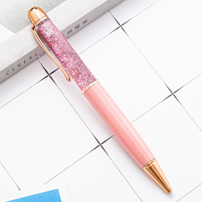 Wholesale Ballpoint Pen Metal Into Oil Dazzle Colorful Quicksand JDC-BP-HongD009