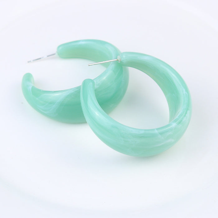 Wholesale Geometric Candy Color Exaggerated Drop Earrings Acrylic Earrings MOQ≥2 JDC-ES-DUAI001