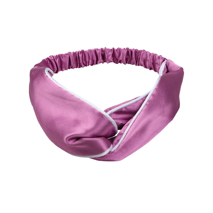 Wholesale Headband Silk Solid Color Cross Hair MOQ≥2 JDC-HD-FanM009