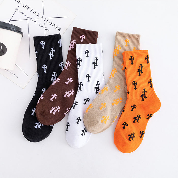 Wholesale Cross Simple Style Trend Casual Sports Cotton Socks Stockings (F) JDC-SK-jiayuan001