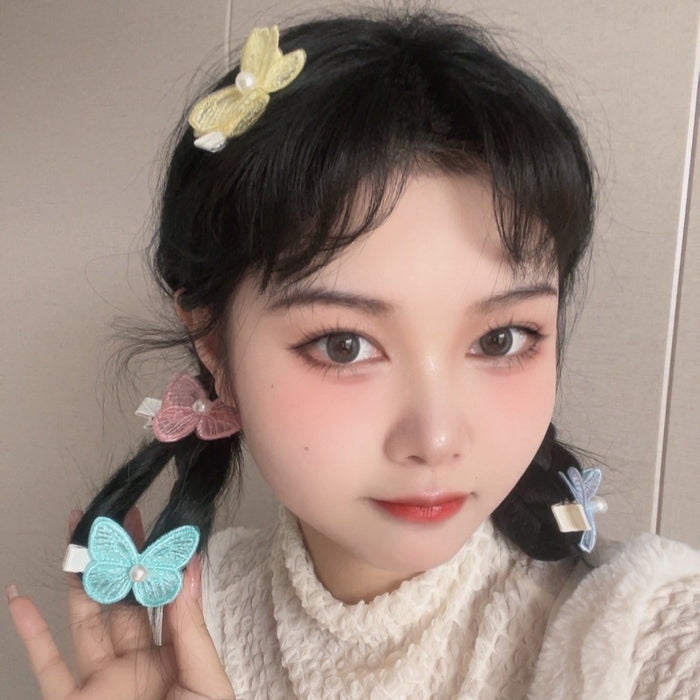 Jewelry WholesaleWholesale embroidery children's Butterfly Hair Clip JDC-HC-YiL002 Hair Clips 艺麟 %variant_option1% %variant_option2% %variant_option3%  Factory Price JoyasDeChina Joyas De China