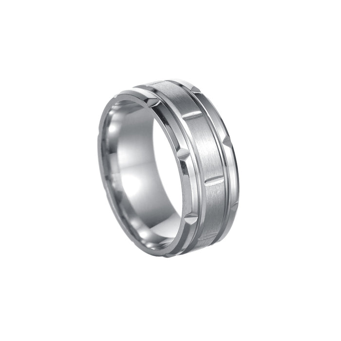 Wholesale Rings Titanium Steel Men MOQ≥2 JDC-RS-ShouM010