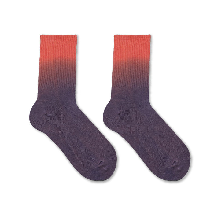 Wholesale Sock Cotton Rainbow Gradient Tie Dye Socks JDC-SK-YuHui003