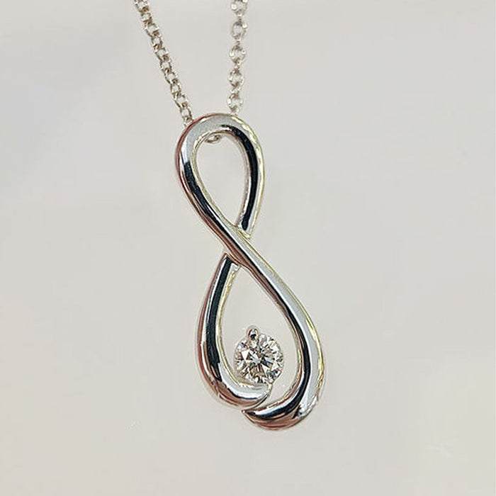 Jewelry WholesaleWholesale Simple Figure 8 Pendant Necklace MOQ≥2 JDC-NE-CaoS040 Necklaces 曹适 %variant_option1% %variant_option2% %variant_option3%  Factory Price JoyasDeChina Joyas De China