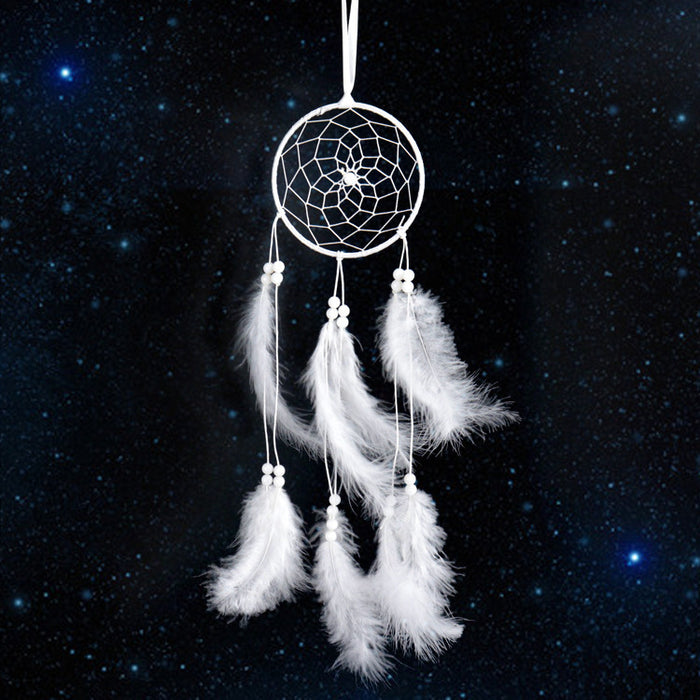 Wholesale Dream Catcher Feather Romantic White Dream Catcher With LED Light JDC-DC-JY015