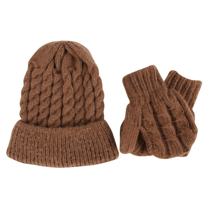 Wholesale Gloves Acrylic Winter Warm Kids Knitted Hat 2 Piece Set JDC-GS-GSJS002