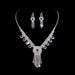 Jewelry WholesaleWholesale Silver Plated Sapphire Blue Inlaid Diamond Necklace Earrings Set JDC-NE-Yaqian003 Necklaces 雅茜 %variant_option1% %variant_option2% %variant_option3%  Factory Price JoyasDeChina Joyas De China