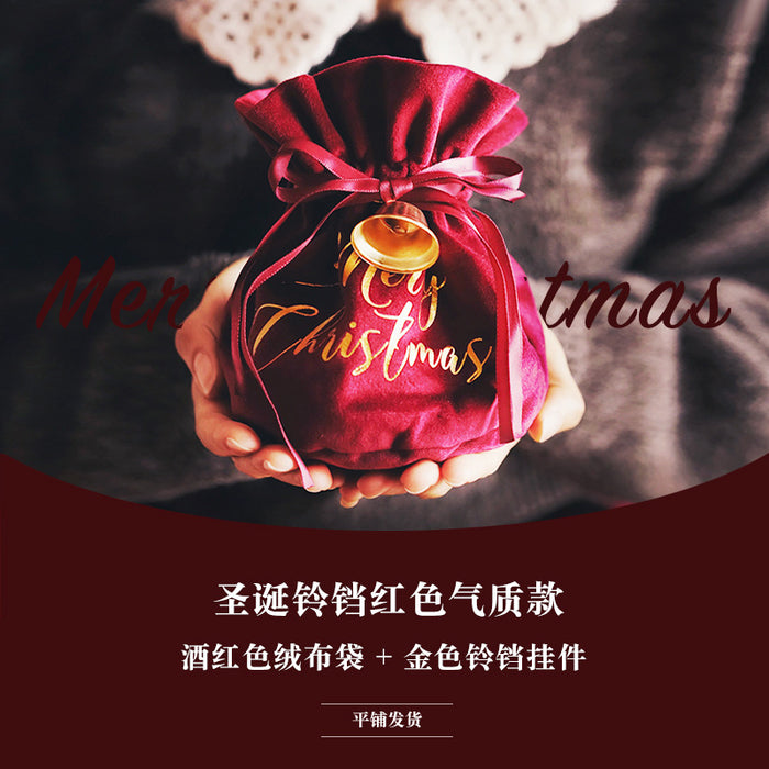 Wholesale Gift Bag Velvet Cloth Christmas Eve Drawstring Drawstring Apple Bag JDC-GB-Cunh001