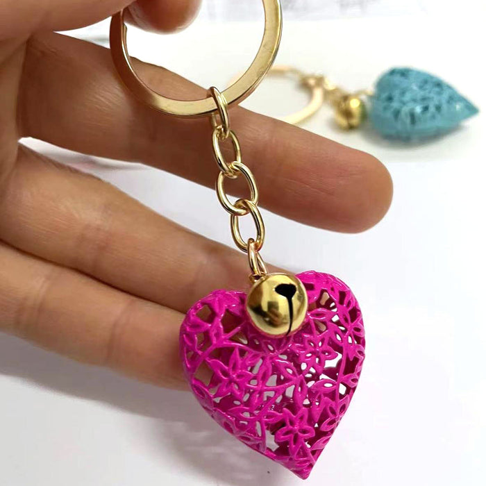 Wholesale DIY Jewelry Accessories Multicolor Hollow Heart Pendant Metal Key Pendant MOQ≥10 JDC-KC-DXJ001