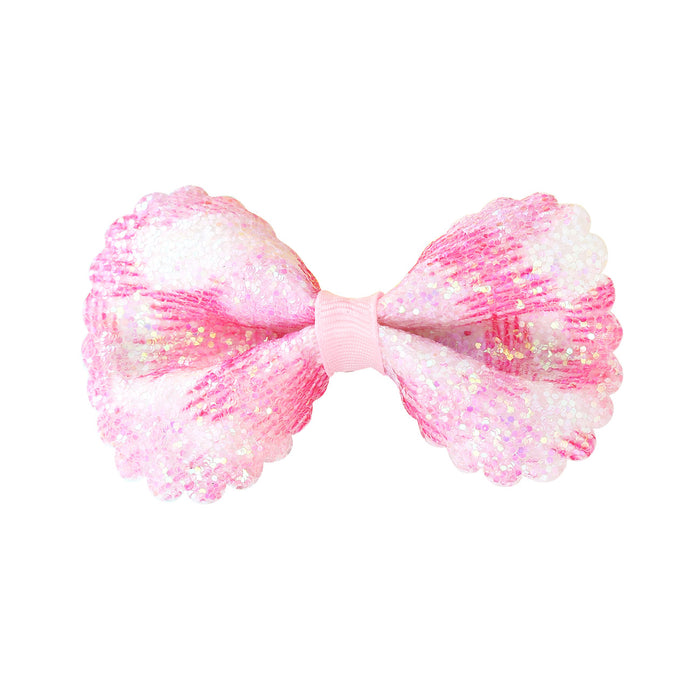 Wholesale Hair Clips Sequins Fabric Bows Kids JDC-HC-oumei004