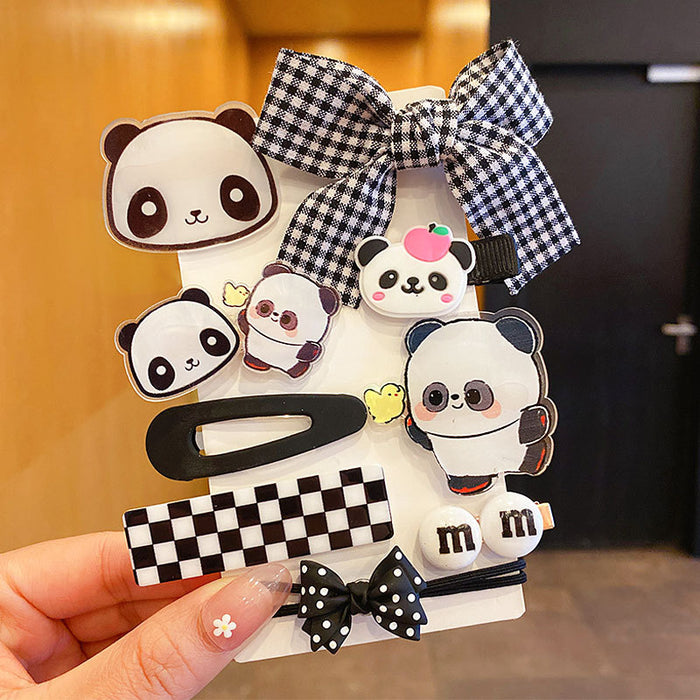 Jewelry WholesaleWholesale cartoon panda children's hair clip JDC-HC-DingS002 Hair Clips 鼎硕 %variant_option1% %variant_option2% %variant_option3%  Factory Price JoyasDeChina Joyas De China