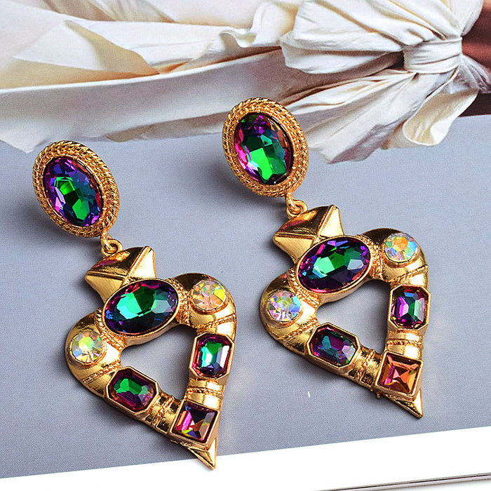 Jewelry WholesaleWholesale Alloy Heart Color Rhinestone Earrings JDC-ES-SK097 Earrings 深刻 %variant_option1% %variant_option2% %variant_option3%  Factory Price JoyasDeChina Joyas De China