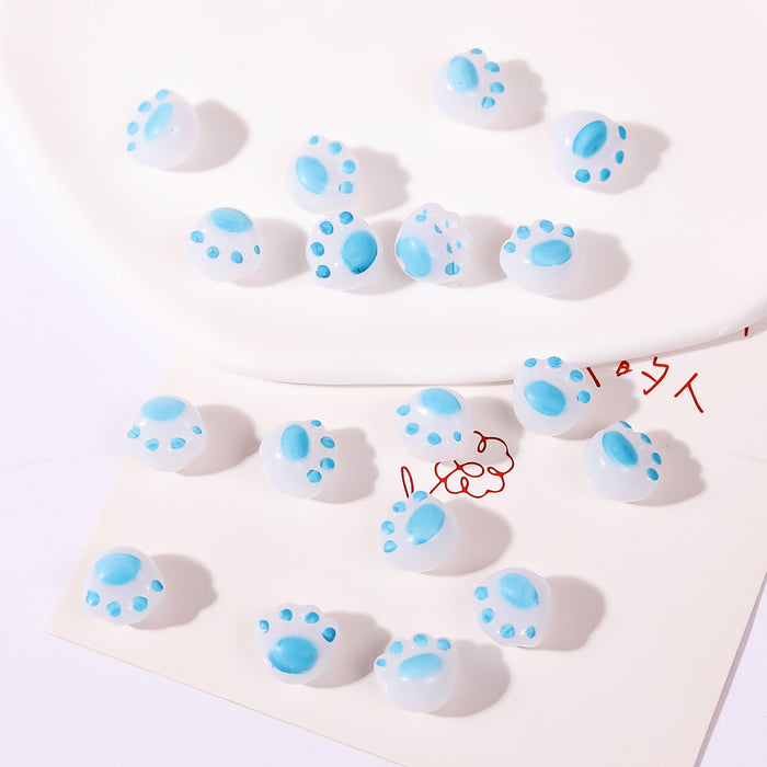 Wholesale 10pcs plastic cartoon cute cat claw diy handmade beads JDC-BDS-ZiYuan001