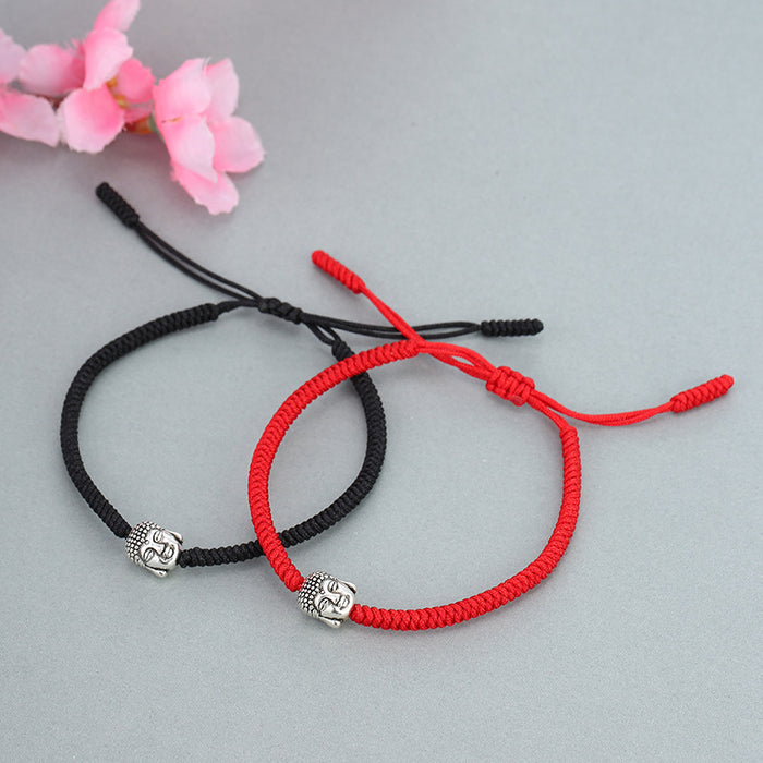 Wholesale diamond knot Buddha head creative hand knitting Buddha bracelet  MOQ≥3 JDC-BT-QiuX022