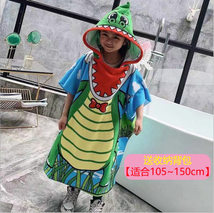 Wholesale Microfiber Cartoon Kids Bath Towel Cloak JDC-BTL-YaX005