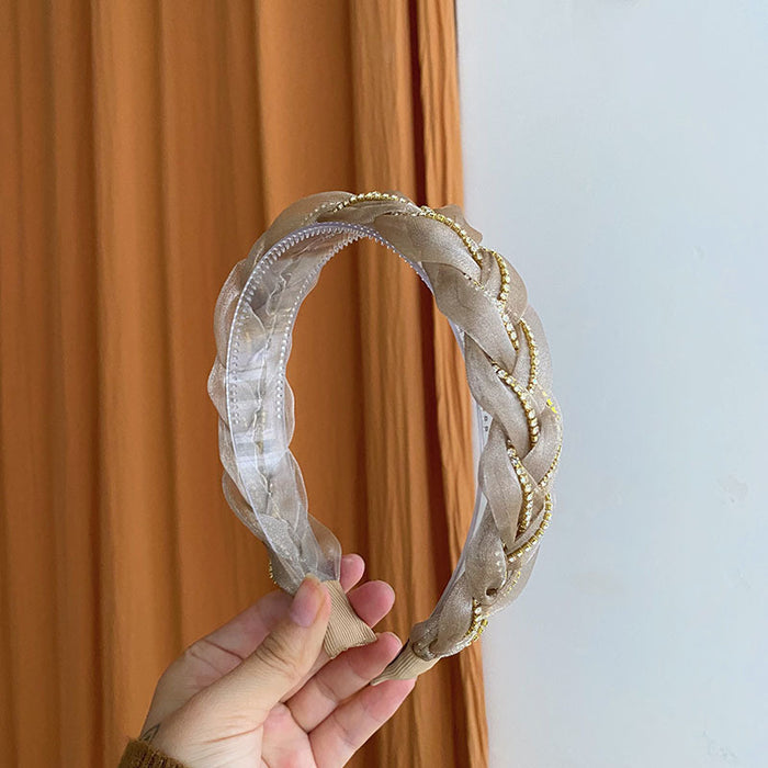 Jewelry WholesaleWholesale lace mesh rhinestone hair band JDC-HD-Suim001 Headband 随敏 %variant_option1% %variant_option2% %variant_option3%  Factory Price JoyasDeChina Joyas De China