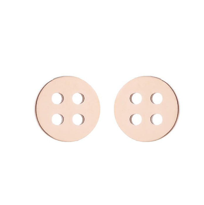 Wholesale Stainless Steel Buttons Earrings JDC-ES-SS033