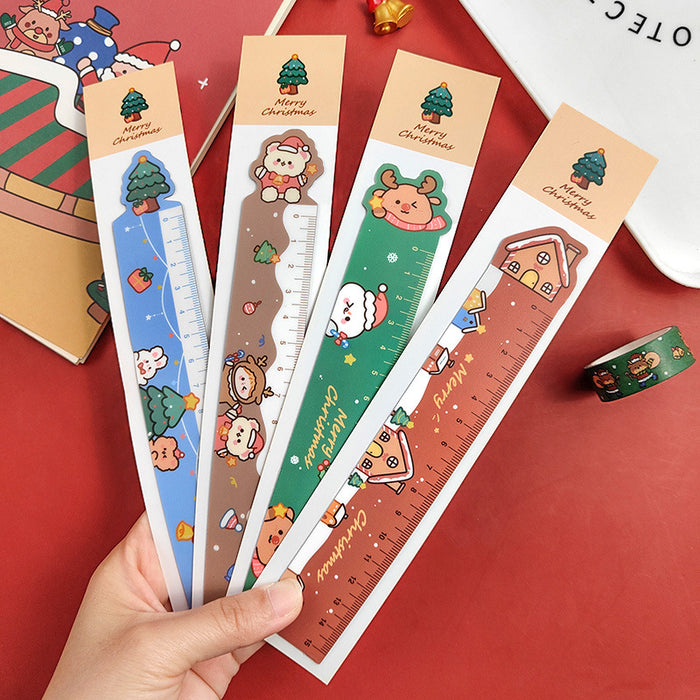 Wholesale Ruler Magnet Cartoon Magnetic Ruler Christmas MOQ≥2 JDC-RR-dichen003