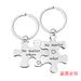 Jewelry WholesaleWholesale Stainless Steel Couple Puzzle Plating Metal Keychain JDC-KC-GangGu006 Keychains 钢古 %variant_option1% %variant_option2% %variant_option3%  Factory Price JoyasDeChina Joyas De China